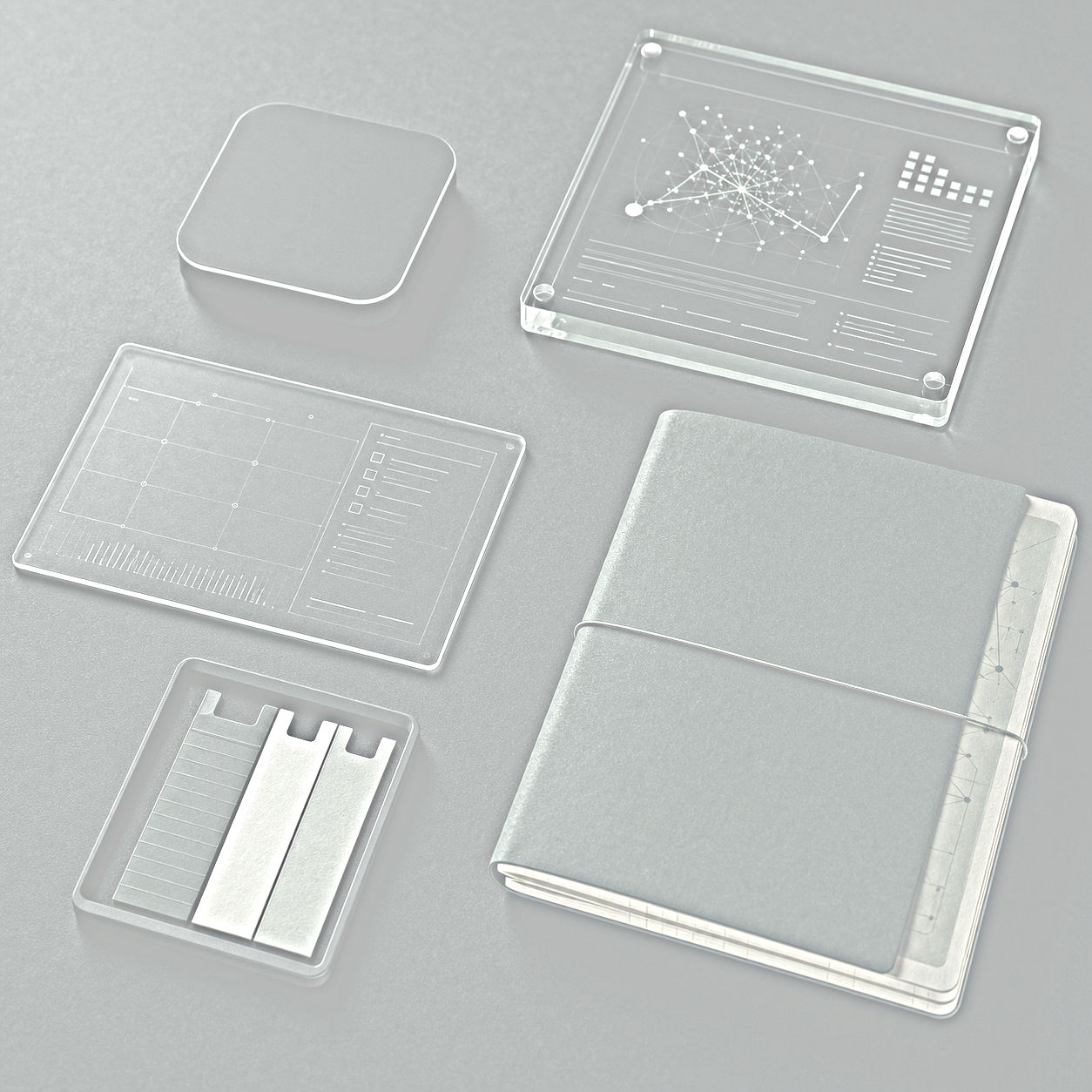 Research brand applications on a lab table
